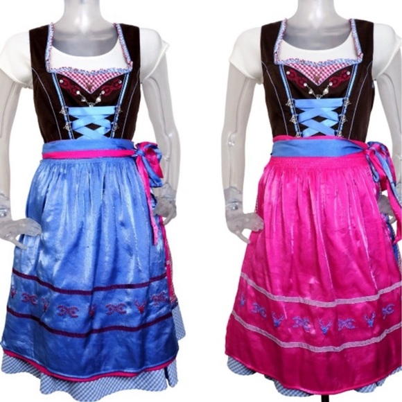 Spieth & Wensky Authentic Traditional German Dirndl With 2 Aprons EU 36/US 4 - Picture 1 of 15